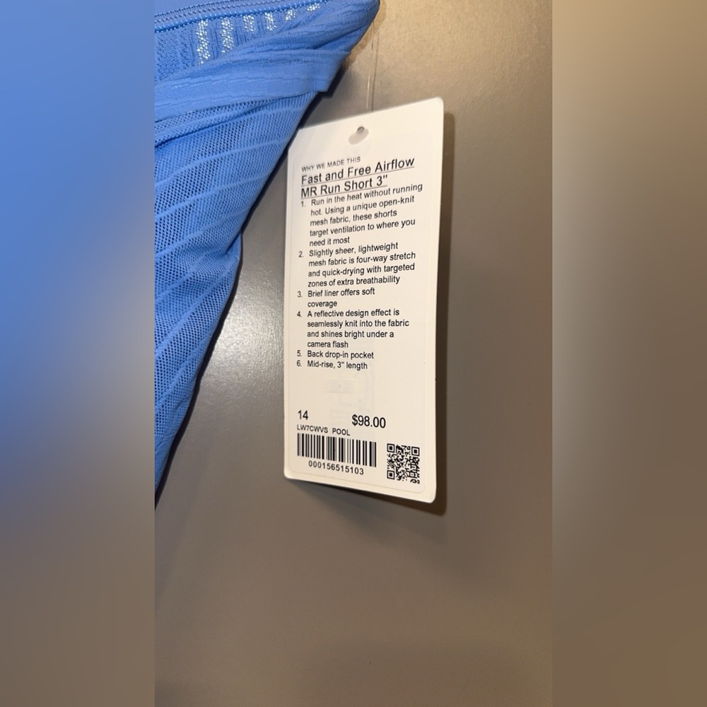NWT Lululemon Fast and Free Airflow MR Run Short 3” - Picture 4 of 5